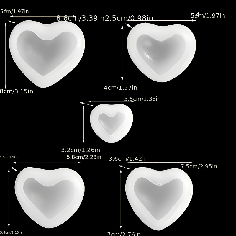 5pcs Heart-Shaped Gypsum Candl – Candle Making Moulds Bewertung und Preis