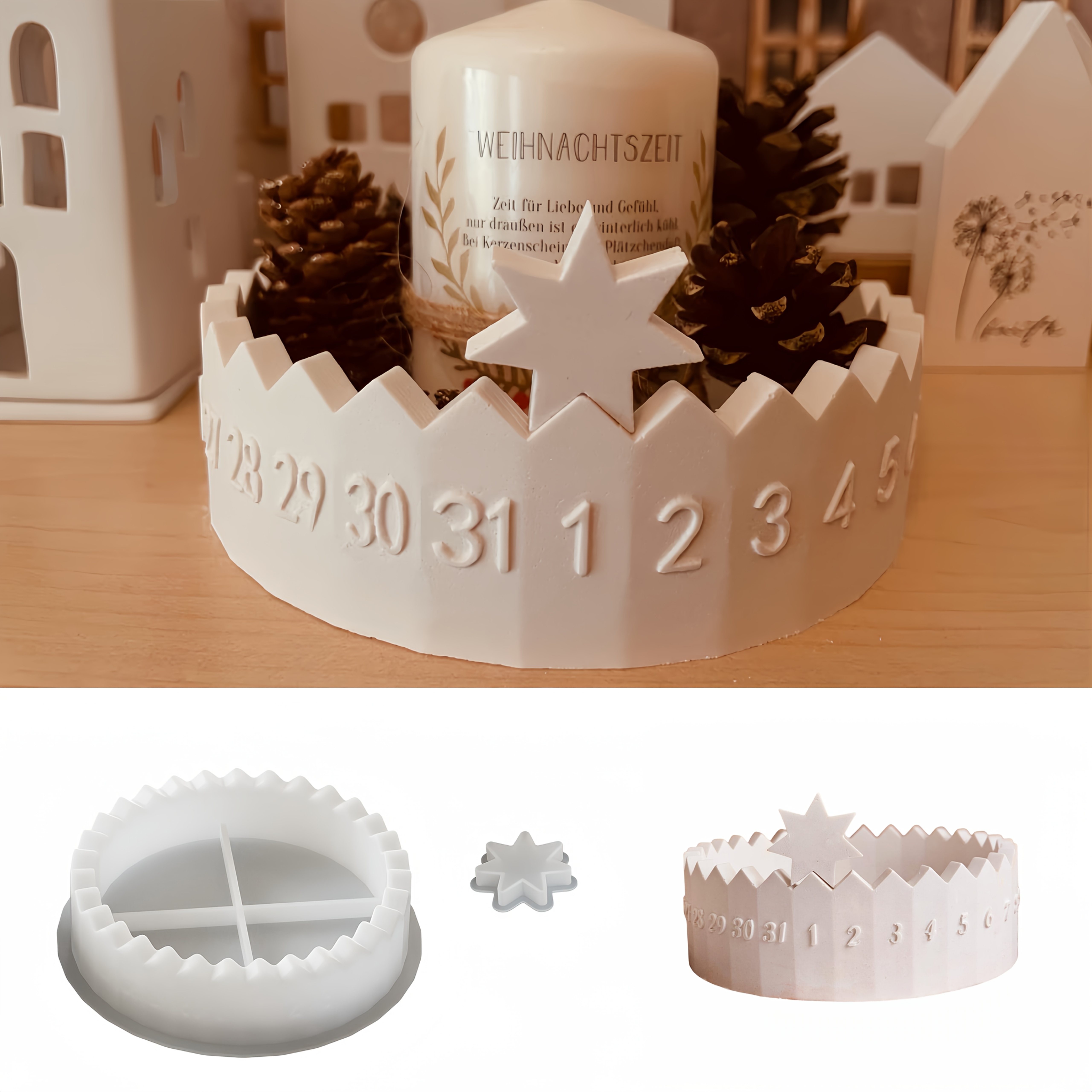 1 set Advent Calendar Silicone – Candle Making Moulds Bewertung und Preis