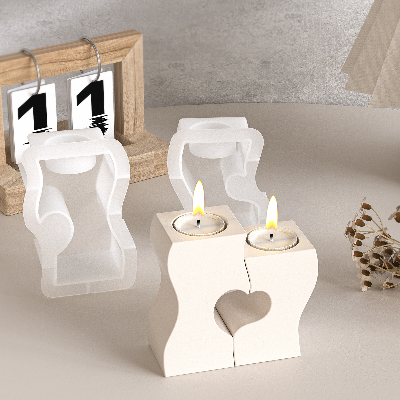 S Heart Candlestick Silicone M – Candle Making Moulds Bewertung und Preis