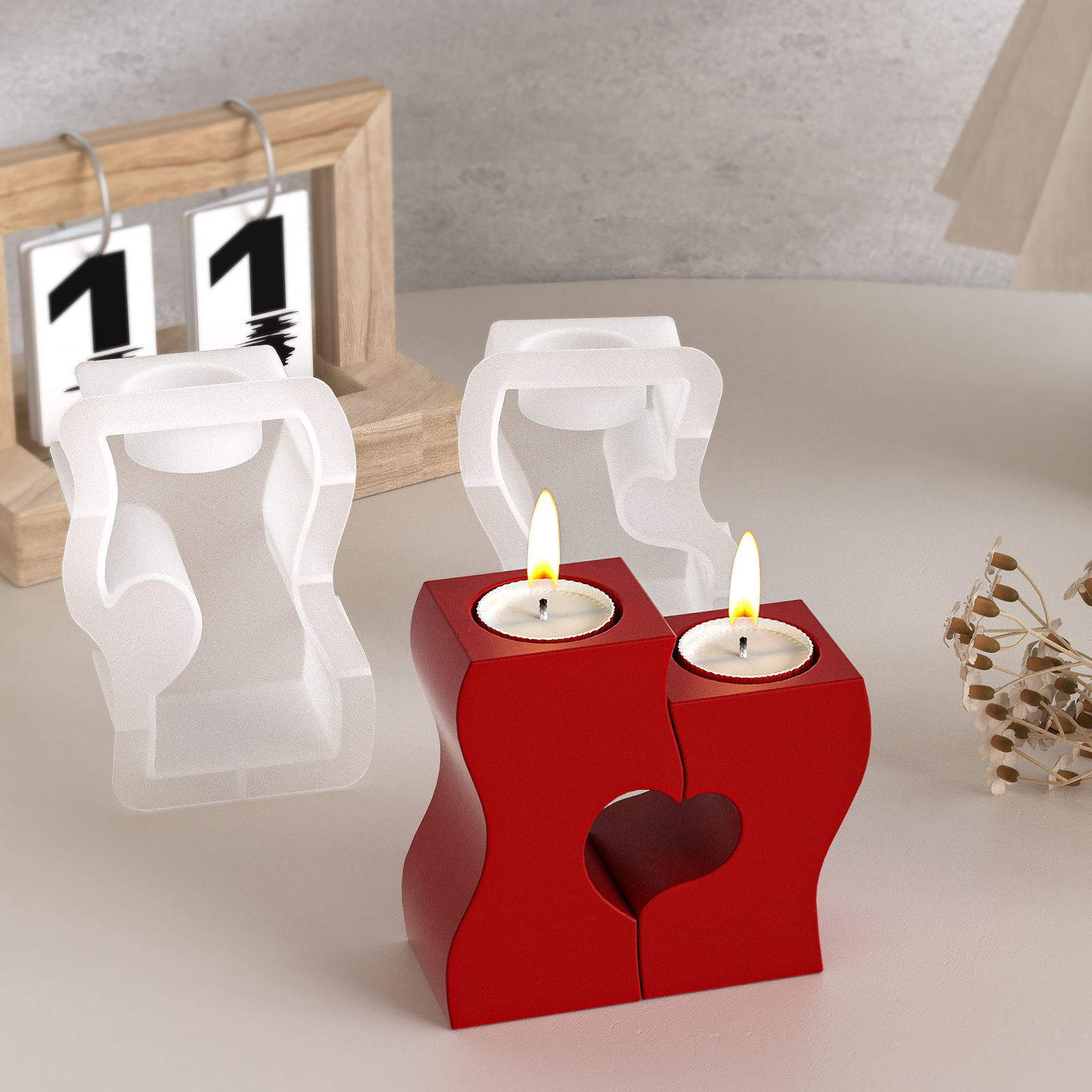 S Heart Candlestick Silicone M – Candle Making Moulds Bewertung und Preis