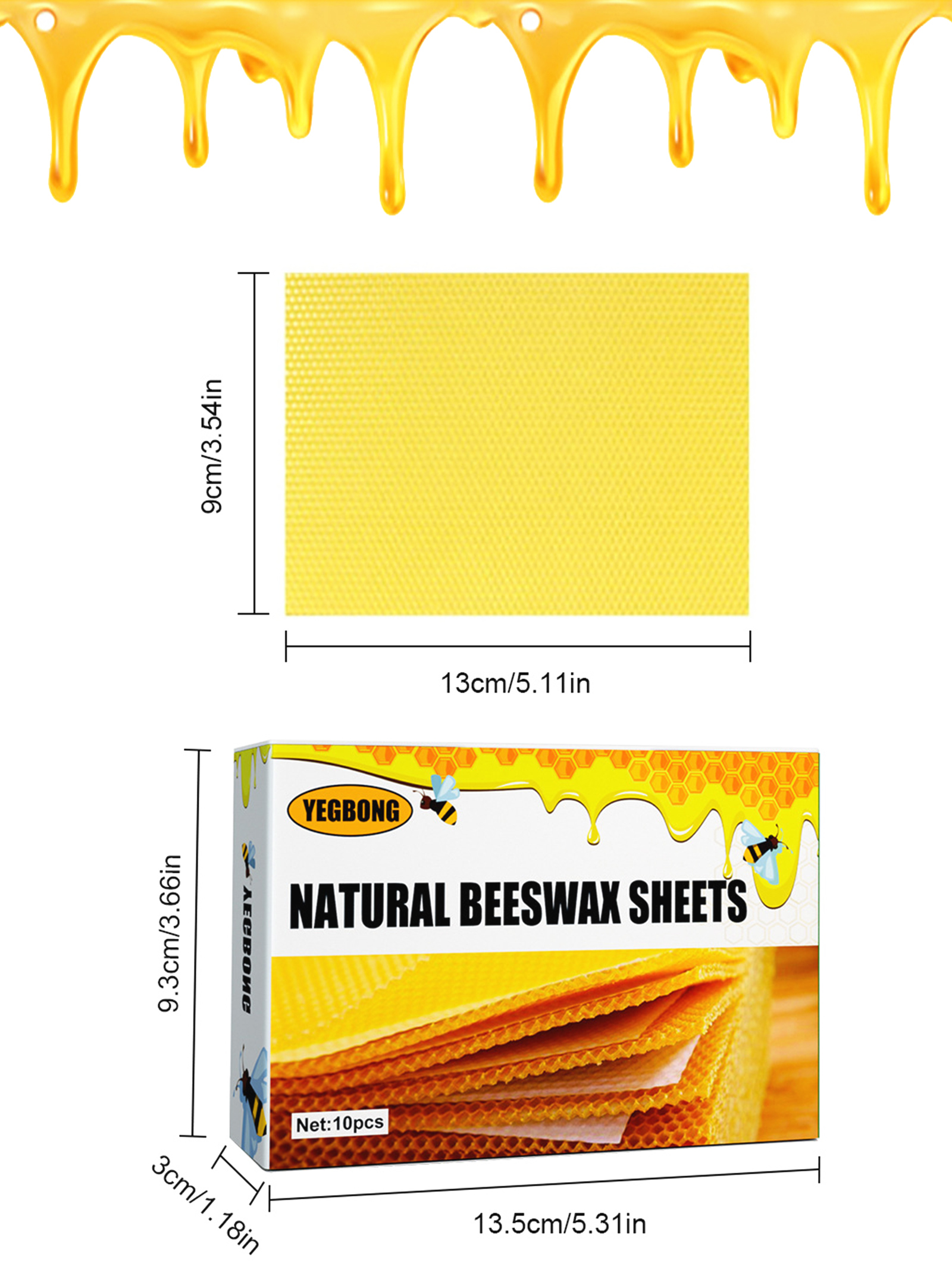 10Pcs Natural Honeycomb Bee Wa – Candle Making Supplies Wholesale Bewertung und Preis