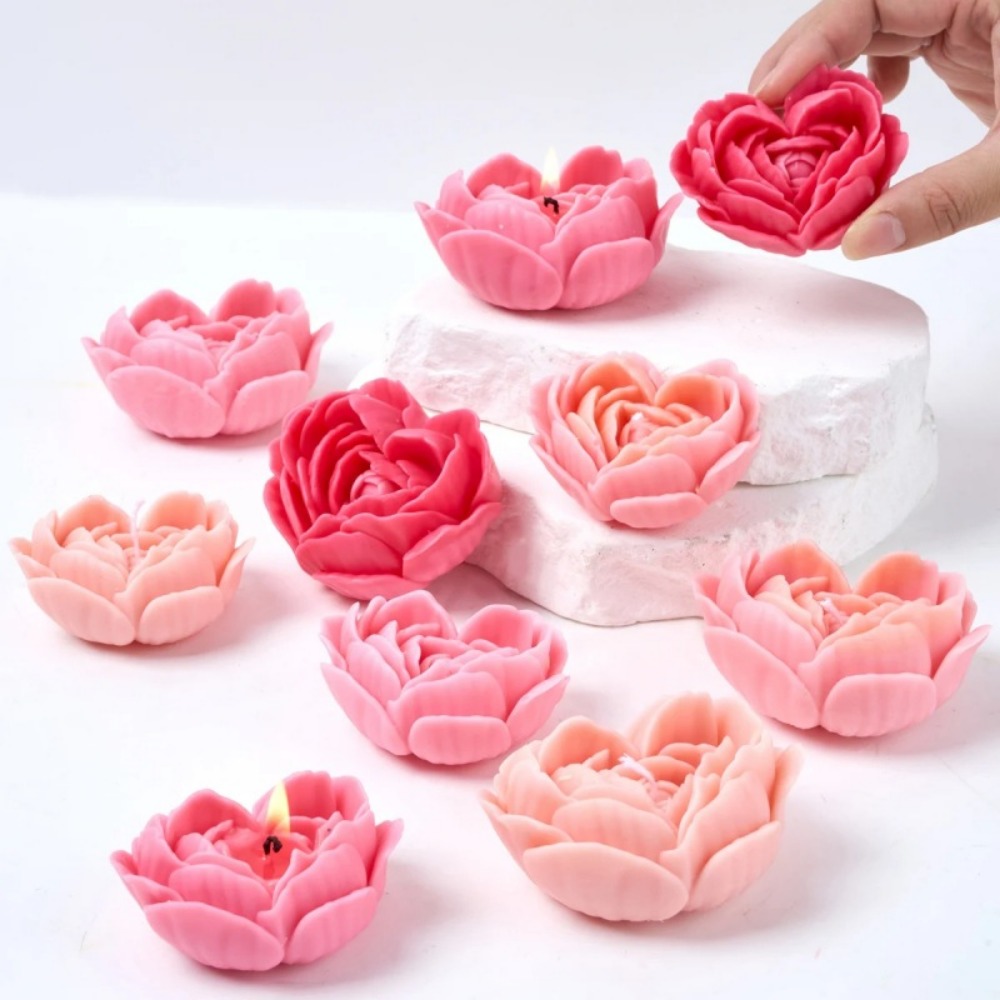 Stacked Petals Heart Rose Sili – Candle Making Date Bewertung und Preis